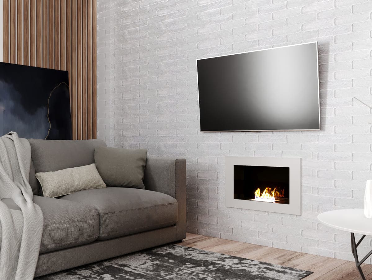 Биокамин "Русский огонь" Лайт Бланк 650V с защитным и декоративным стеклом по цене 16 500 руб.