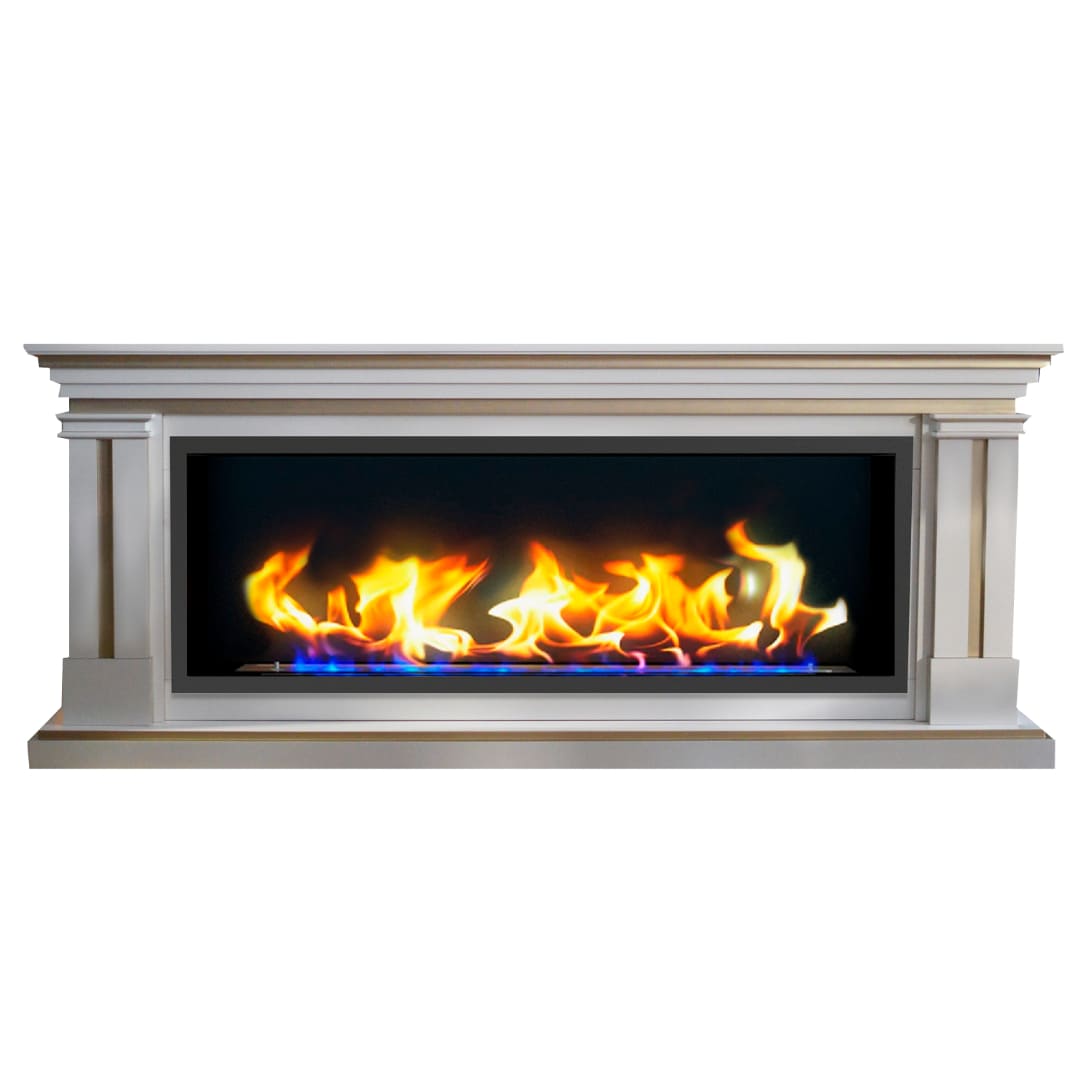 Биокамин в линейном портале "Русский огонь" Вермонт с декоративным стеклом (стемалитом) по цене 105 650 руб.