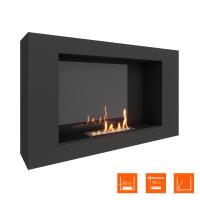 Биокамин SteelHeat WALL LONG 900 LITE черный, стемалит Биокамин SteelHeat WALL LONG 900 LITE черный, стемалит