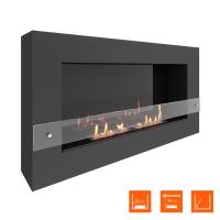 Биокамин SteelHeat WALL GRAND 1200 LITE черный, стекло, стемалит Биокамин SteelHeat WALL GRAND 1200 LITE черный, стекло, стемалит