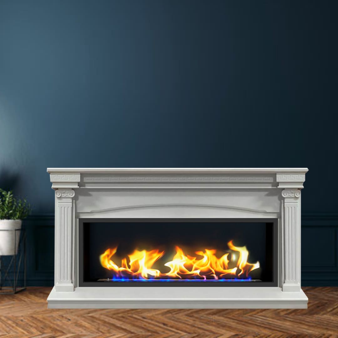 Биокамин в линейном портале "Русский огонь" Николь с защитным и декоративным стеклом по цене 113 450 руб.