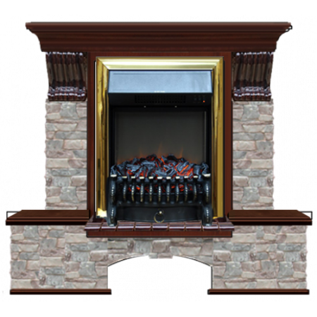 Бостон К Грот цветной (красное дерево)+Fobos Brass