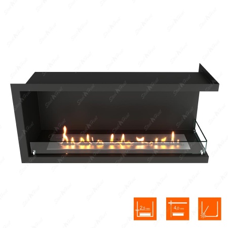 Биокамин угловой SteelHeat Leader 1000 правый стекло по цене 38 931 руб.